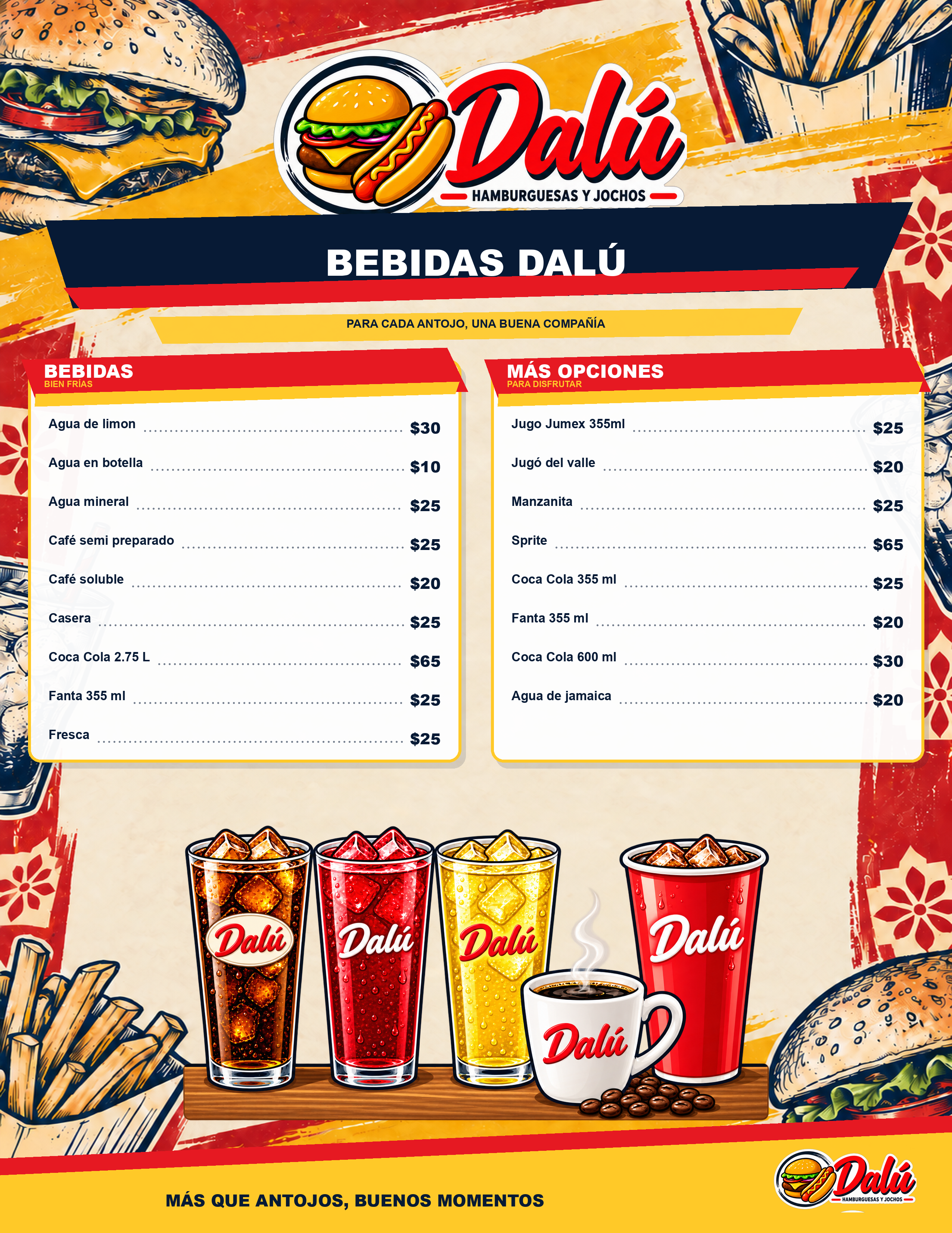 Arte de bebidas Dalú